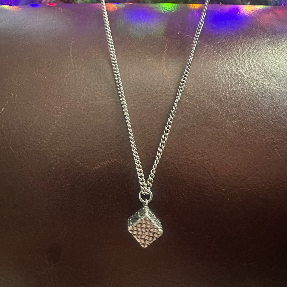 Coach Quilted Cube Necklace